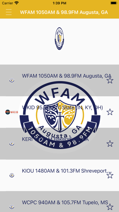 WFAM AM1050 & FM98.9 Radio Screenshot
