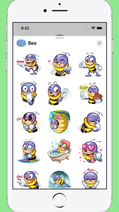 Screenshot 1 of Bee Stickers App