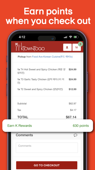 KtownTogo - Food Delivery Screenshot