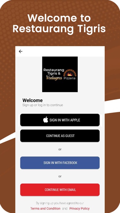 Restaurang Tigris Screenshot
