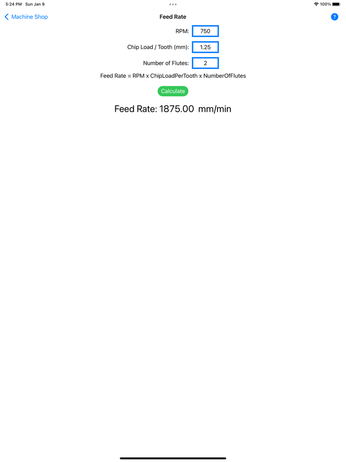 Machine Shop Calculator