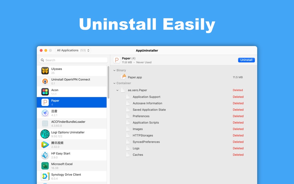 #2. AppUninstaller-Uninstall Apps (macOS) 由: 少兵 付