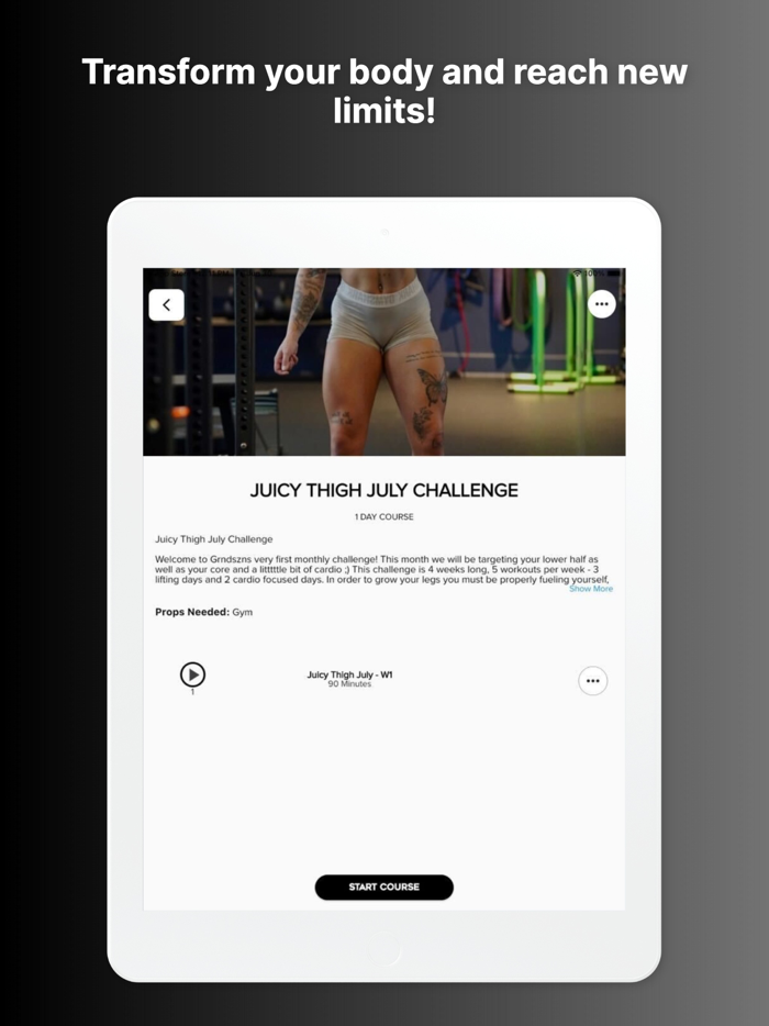 Grnd Szn Fitness App