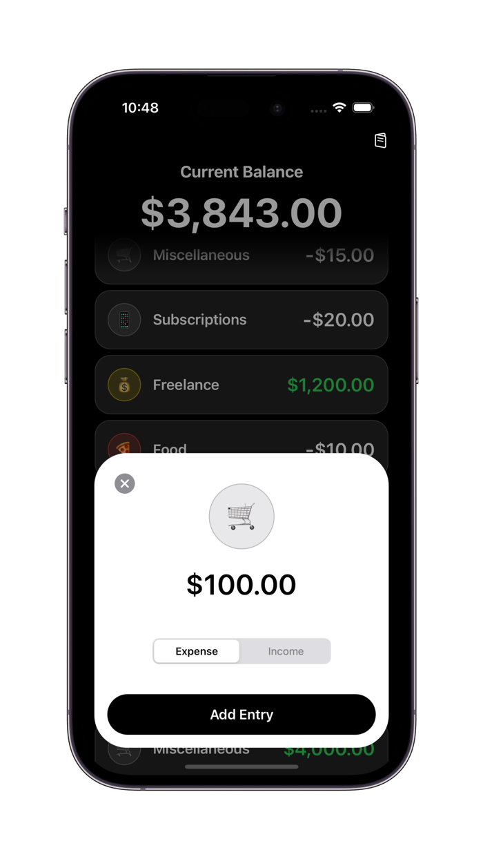 ExpenseLogger -Spending Habits