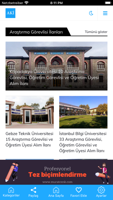 Akademik Kadro İlanları Screenshot