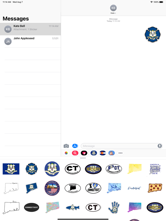 Screenshot #6 pour Connecticut emoji & stickers