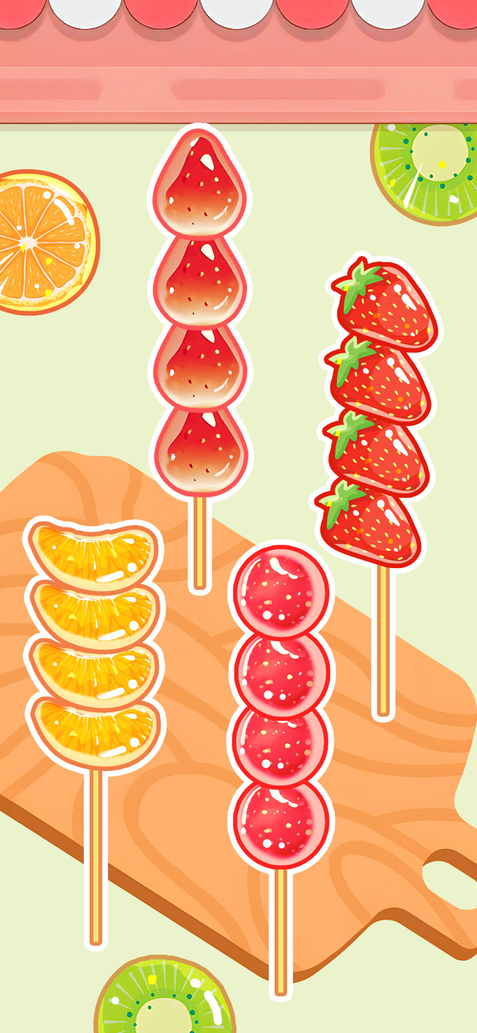 Tanghulu Sort -ASMR Suika Game