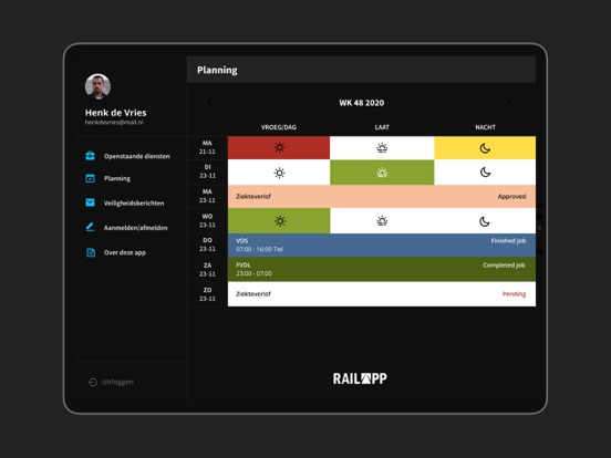 InfraApp Planning Software iPad app afbeelding 2