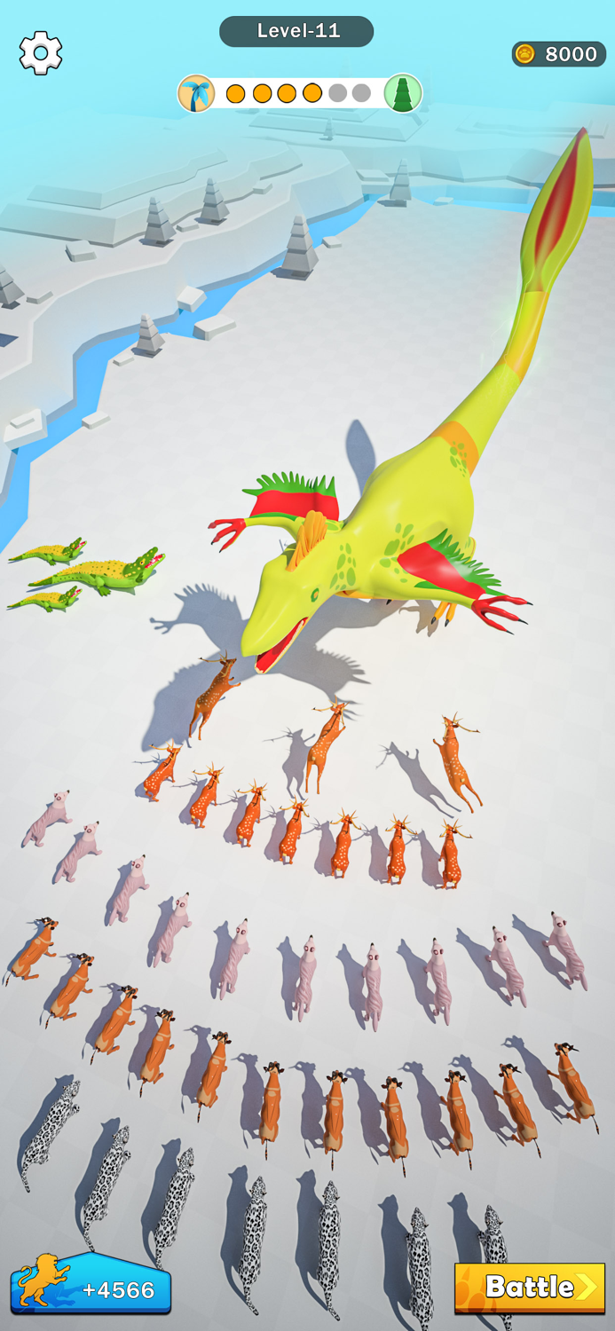 Merge Animal - Dinosaur Fight