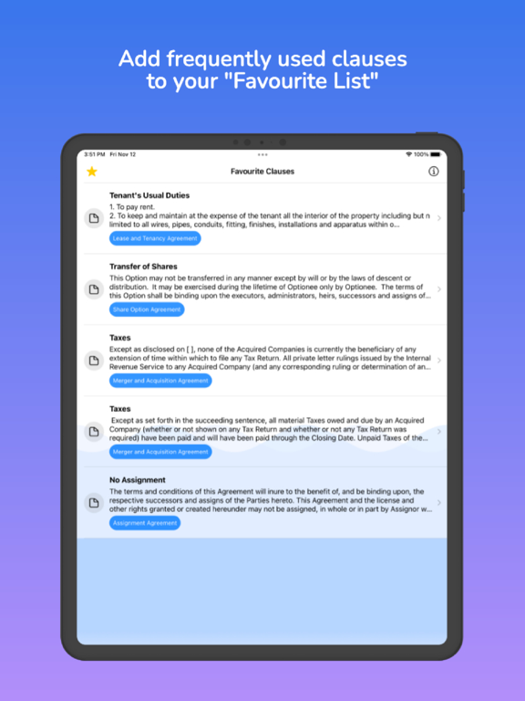 Screenshot #6 pour Legal Agreement Clause