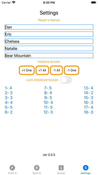 Basic Scorecard 2 Screenshot