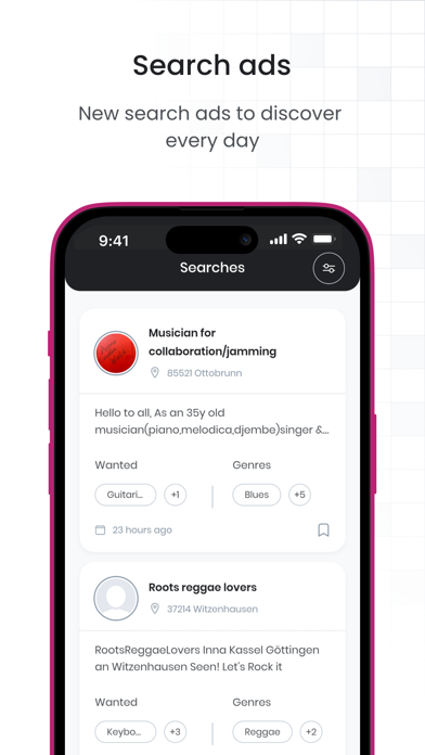 mukken - Musician search Screenshot