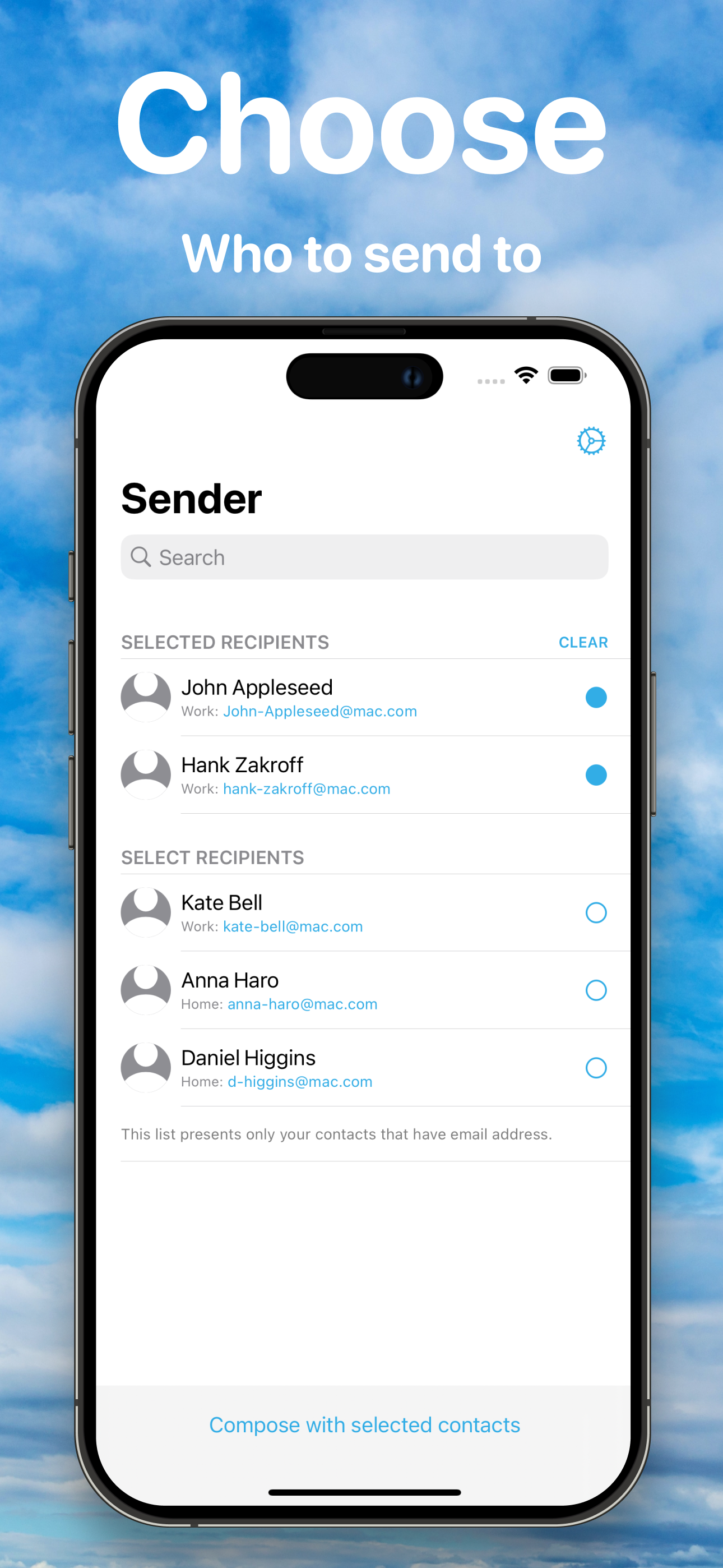 Sender: send-only email