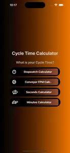 Cycle Time Calculator screenshot #1 for iPhone