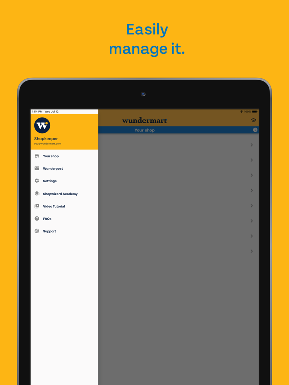 Shopwizard iPad screenshot
