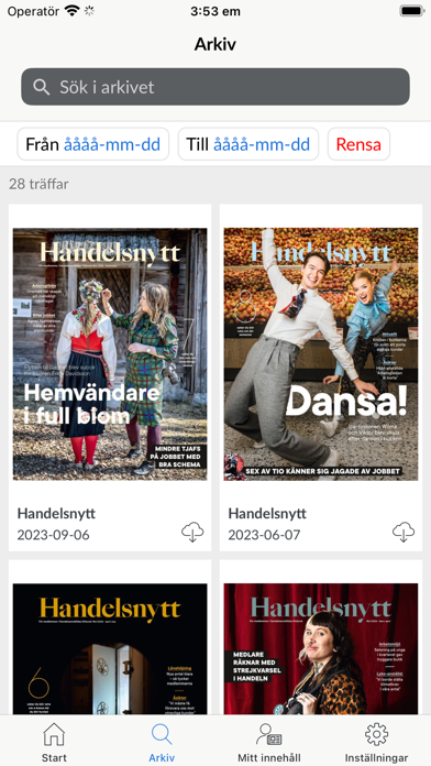 Handelsnytt Screenshot