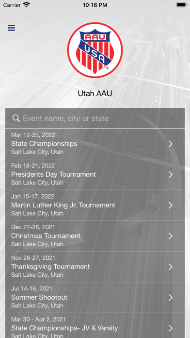 Utah AAU Screenshot