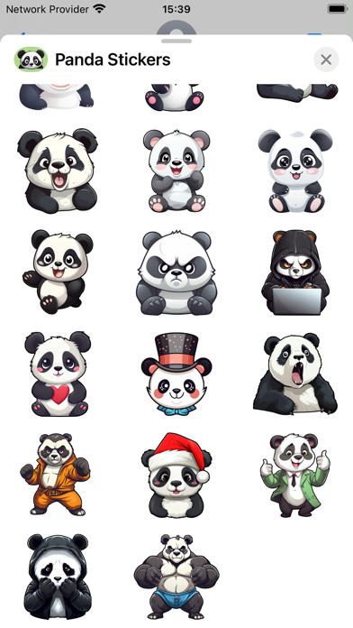 Panda Sticker Packのおすすめ画像2