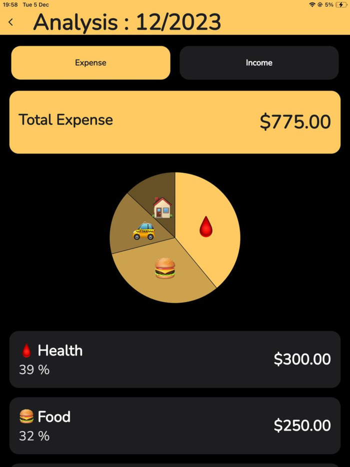 Billmate  Income Expense Note