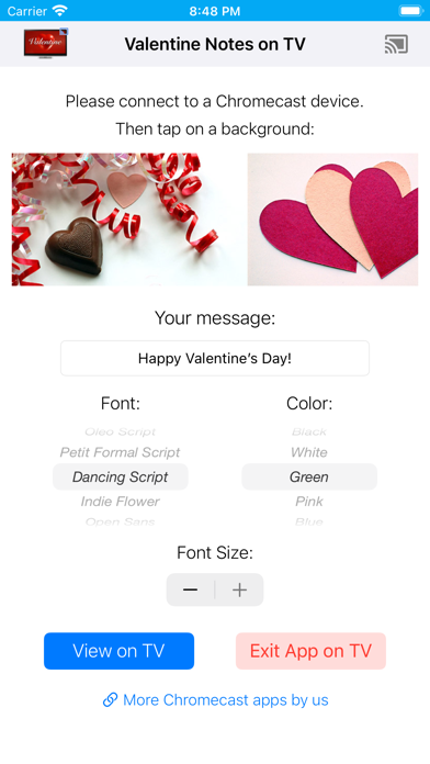 Screenshot #2 pour Valentine's Day for Chromecast