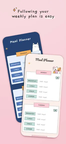 Game screenshot Meal plan template, food diary mod apk