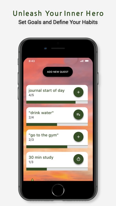 Screenshot #1 pour BecomeYourHero - Habit Tracker