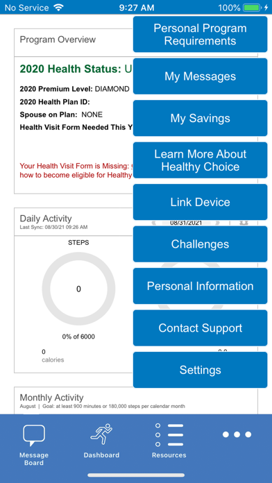 EHP Healthy Choice Screenshot