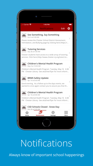 Chester School District Screenshot