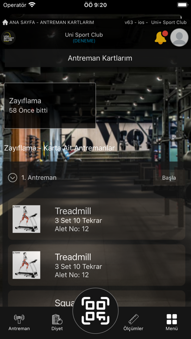 Uni Sport Club Fitness Screenshot