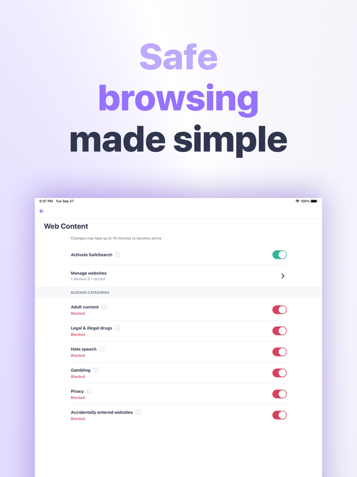 Ohana Family Parental Controls