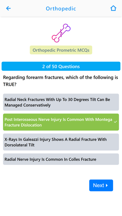 Medical Prometric Exam Tests Screenshot