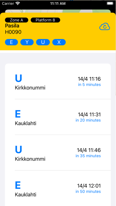 Finland Station Timetable Live Screenshot