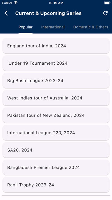 Cricket League Live Score 2024 Screenshot