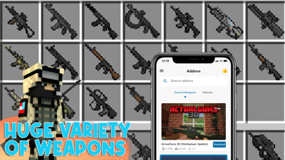 マインクラフトPEで使える武器や車両 Addonsのおすすめ画像2