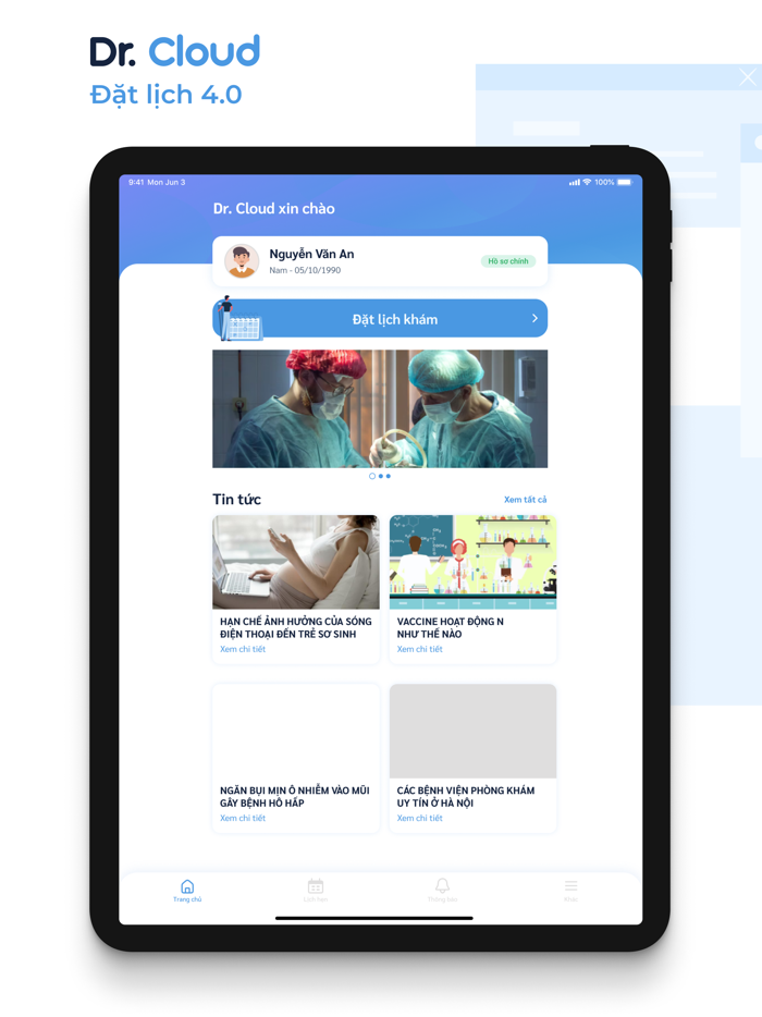 Dr. Cloud - Đặt lịch khám 4.0