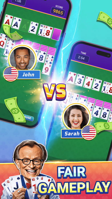 Larry King Solitaire: Win Cash Screenshot