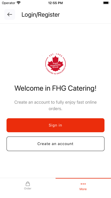 FHG Catering Screenshot