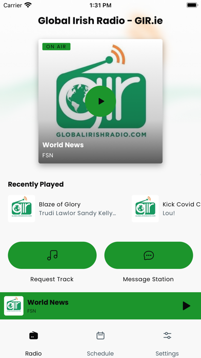 Screenshot #1 pour Global Irish Radio - GIR.ie