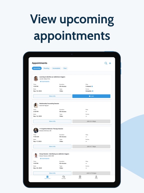 Familicare Counseling Center iPad screenshot 3 - Medical app