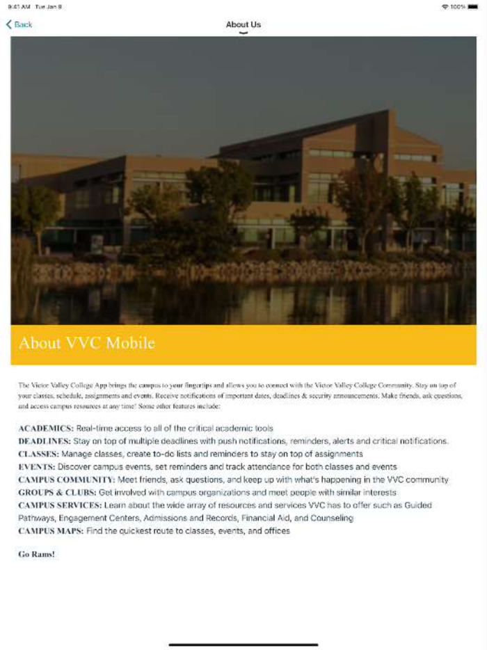 VictorValleyCollege Mobile App