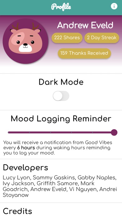 Good Vibes Mood Tracker Screenshot