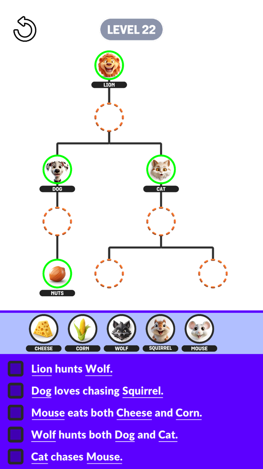 #5. Food Chain Sort (iOS) Podle: MIDPOLY OYUN YAZILIM TASARIM DANISMANLIK HIZMETLERI VE TICARET ANONIM SIRKETI