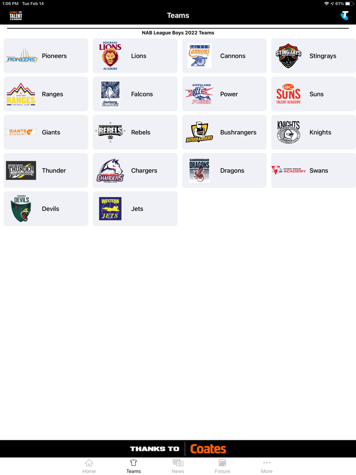 Coates Talent League