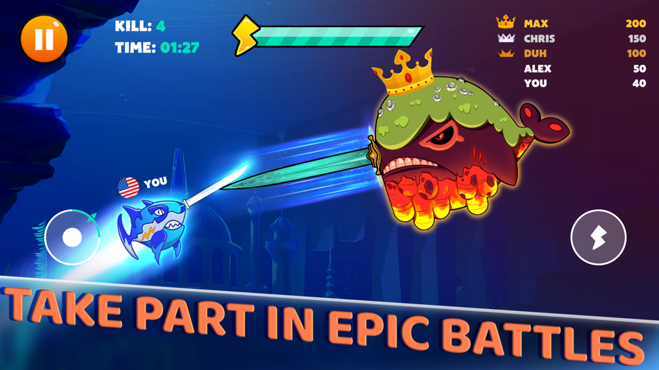 #3. Fish IO: Be the King (iOS) By: Bravestars Technology JSC