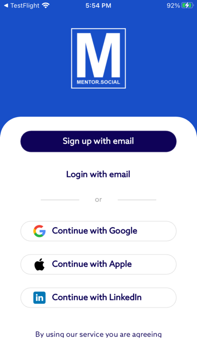 Mentor Social: Mentor App Screenshot