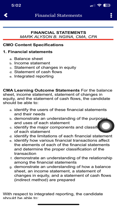 CMA Reviewer Screenshot