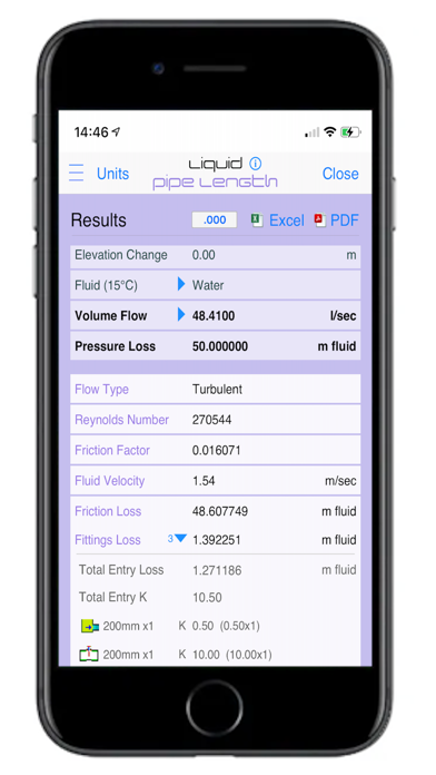 Pipe Flow Liquid Pipe Length Screenshot