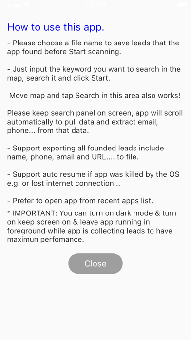 Near By Lead Extractor Screenshot