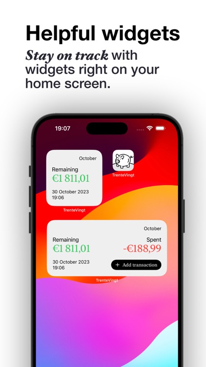 TrenteVingt - Budget Tracker screenshot-3