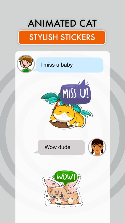 Animated Loving Cat Stickers